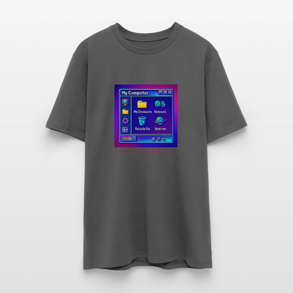 Organic T-Shirt - Retro Desktop - anthracite
