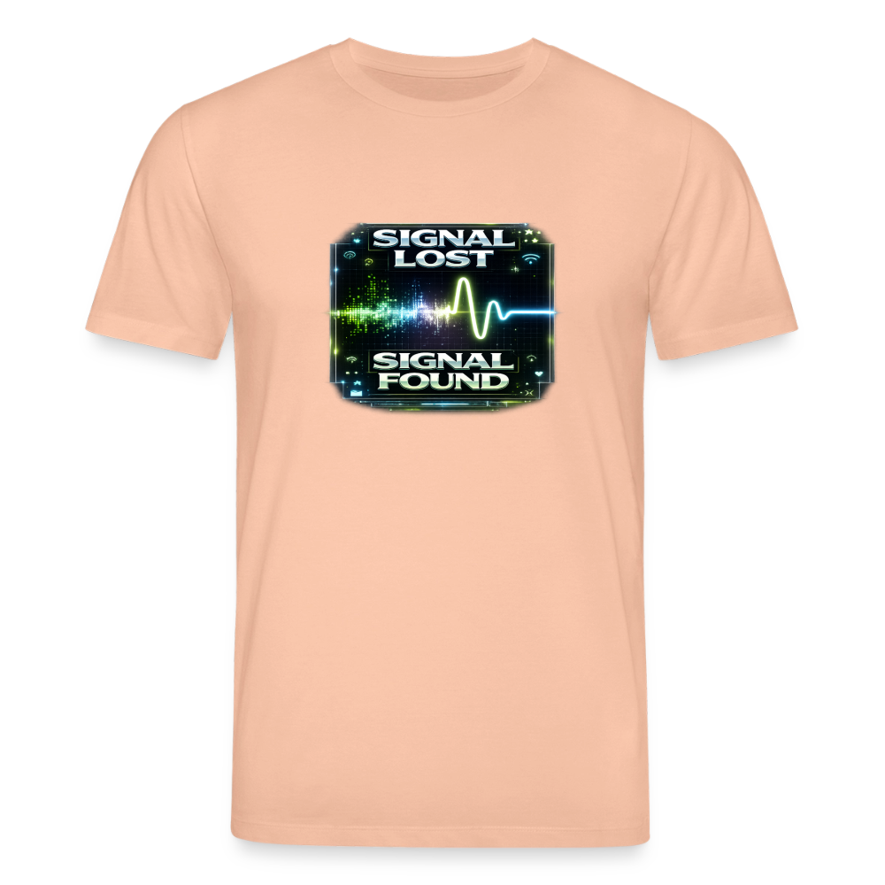 Organic T-Shirt - Signal Restored - peach