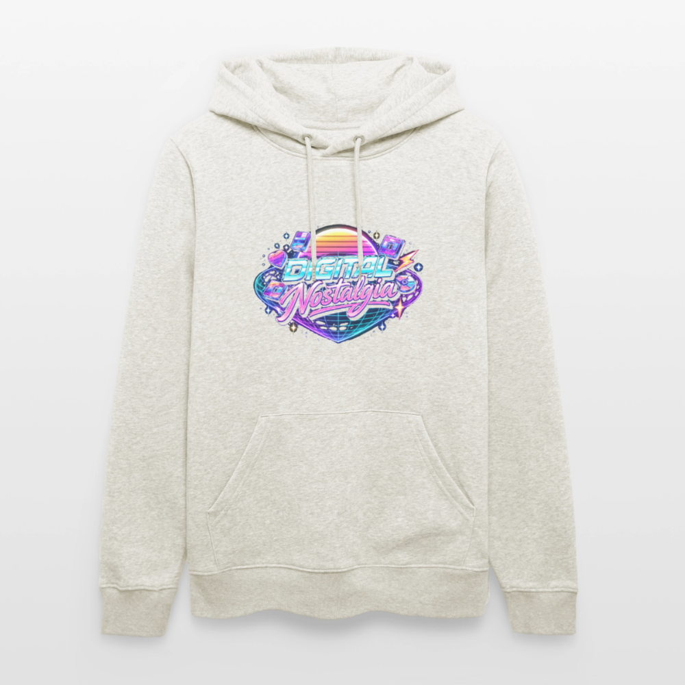 Organic Hoody - Retro Future Wave - heather oatmeal