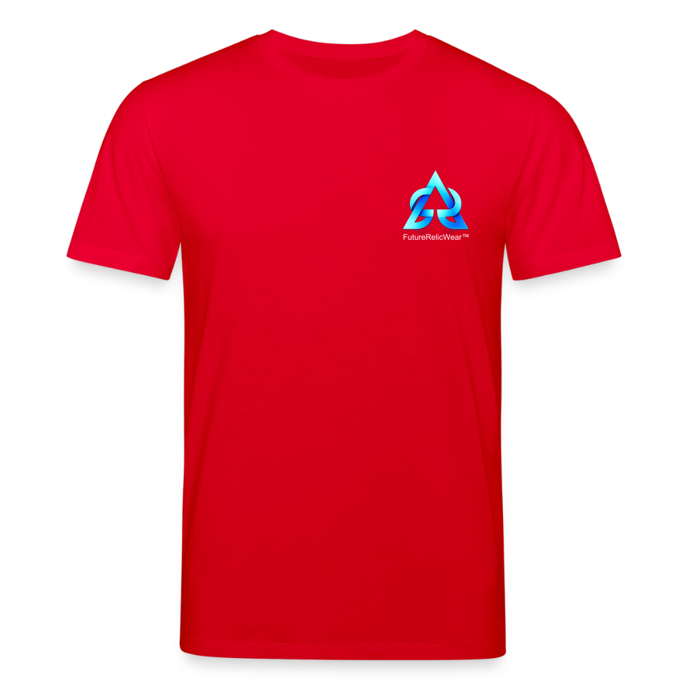 Organic T-Shirt - Neon Pixel City - red