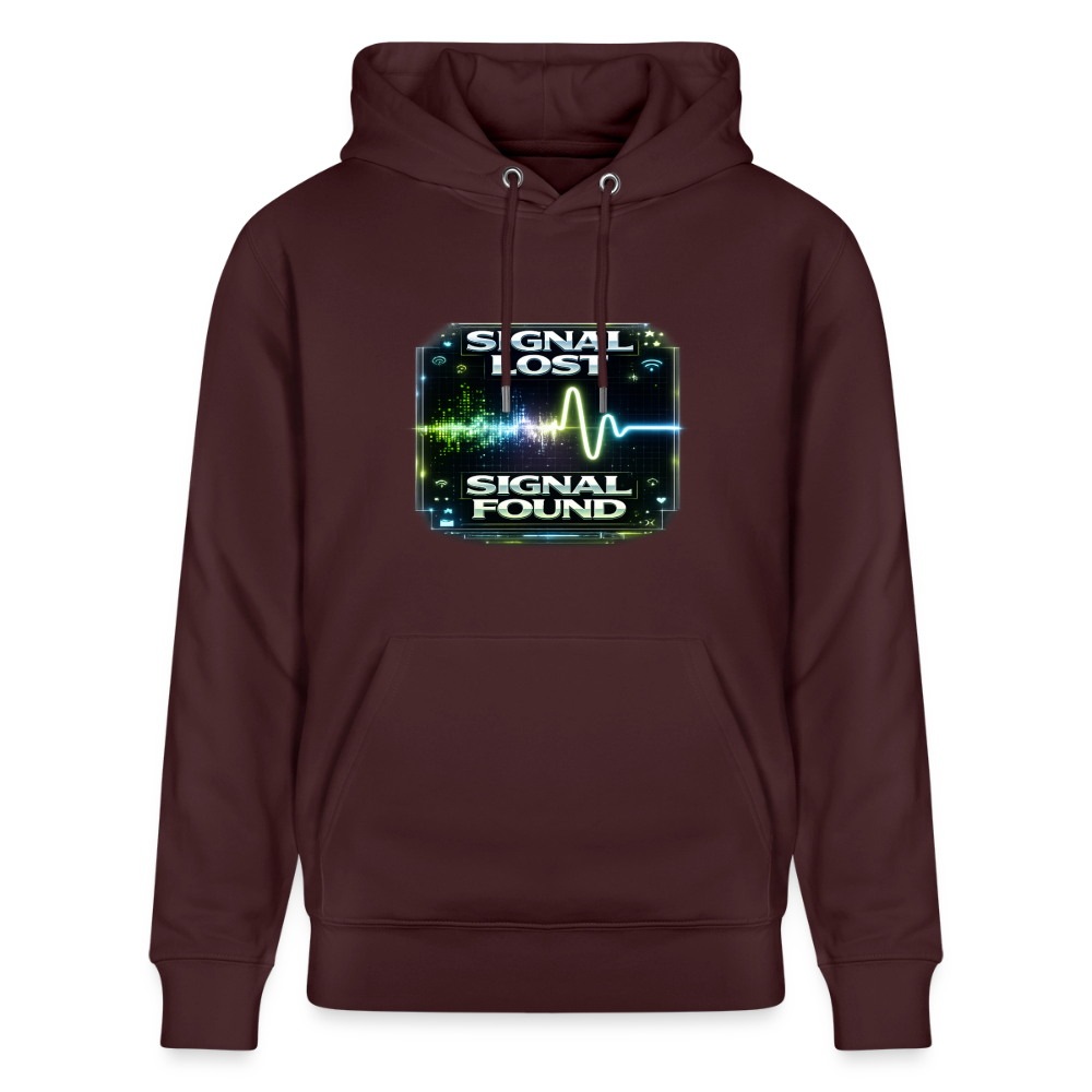 Organic Hoody - Signal Restored - maroon