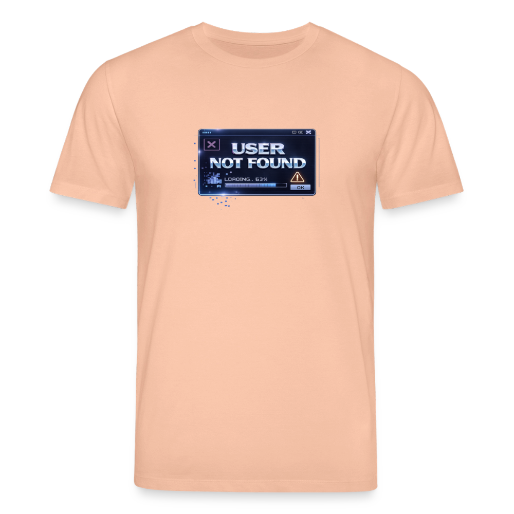 Organic T-Shirt - User Not Found - peach