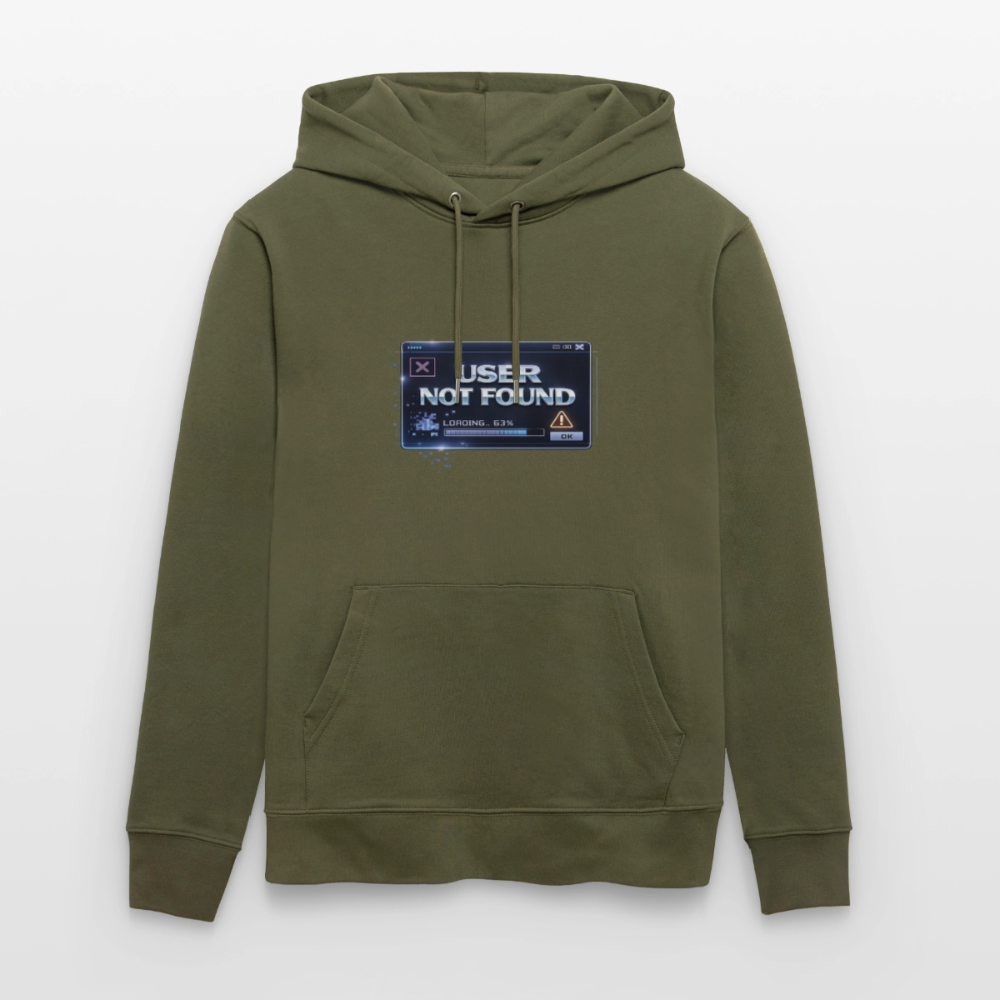 Organic Hoody - User Not Found - khaki green