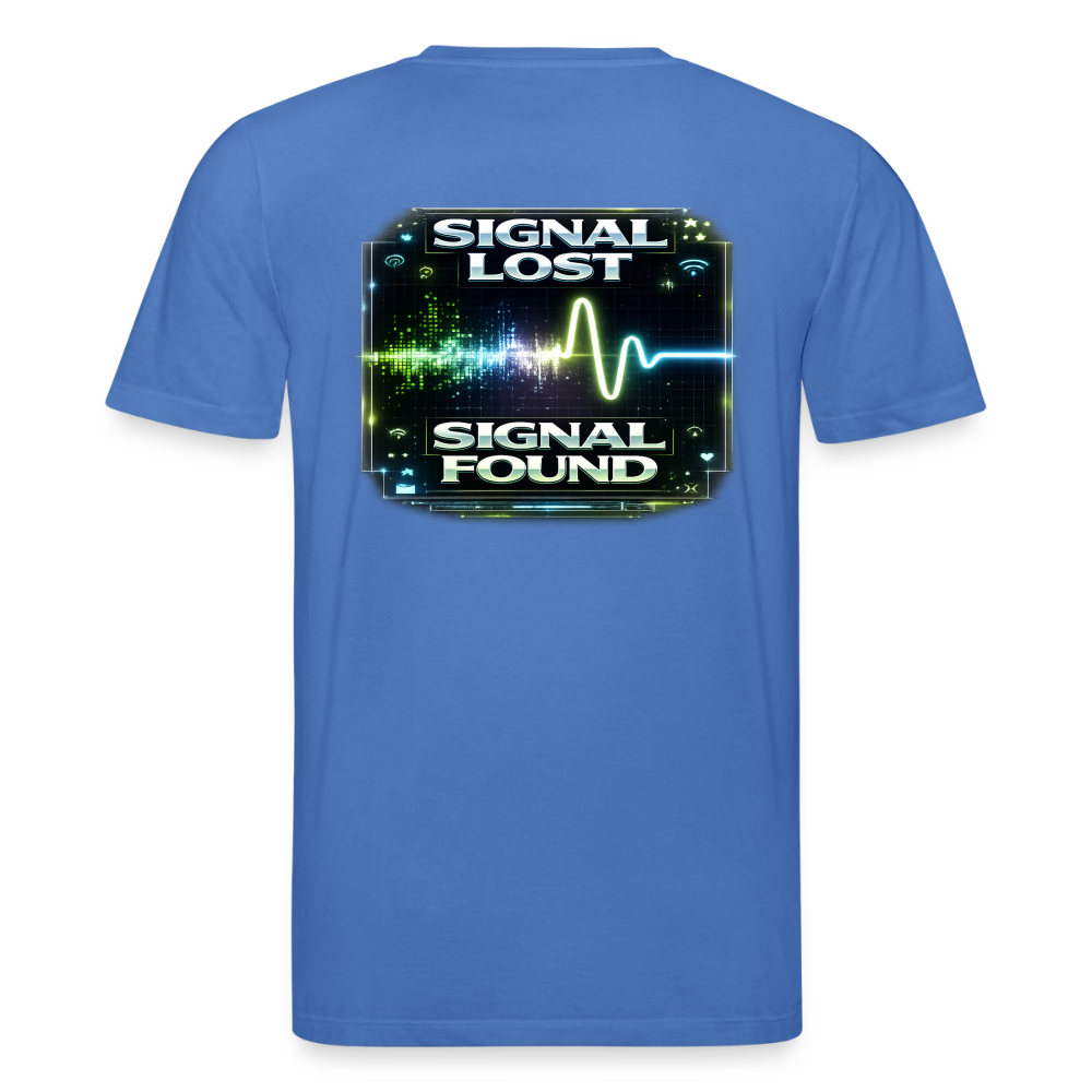 Organic T-Shirt - Signal Restored - mindful blue