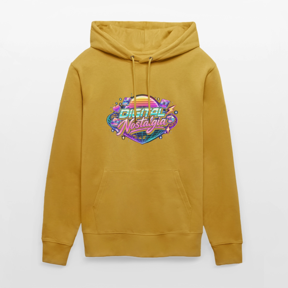 Organic Hoody - Retro Future Wave - ochre