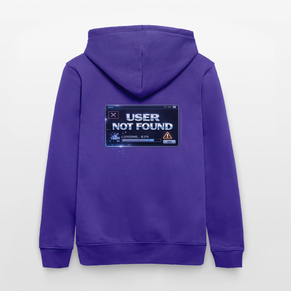Organic Hoody - User Not Found - purple love 