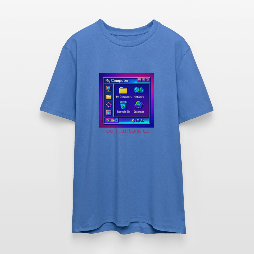 Organic T-Shirt - Retro Desktop - mindful blue