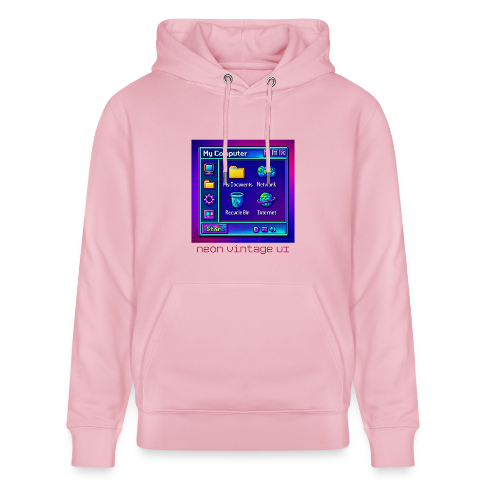 Organic Hoody - Retro Desktop - cotton pink