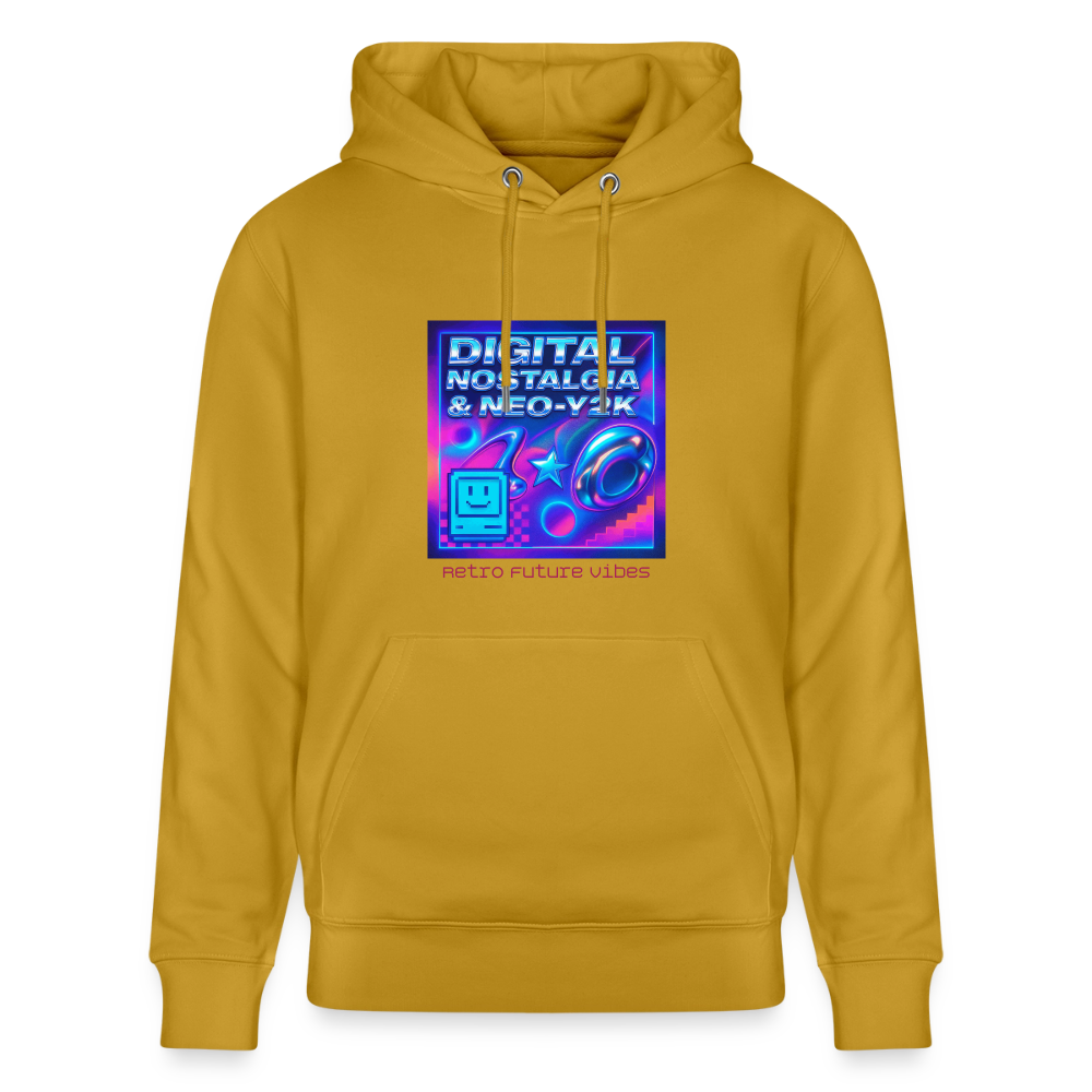 Organic Hoody - Digital Nostalgia - ochre