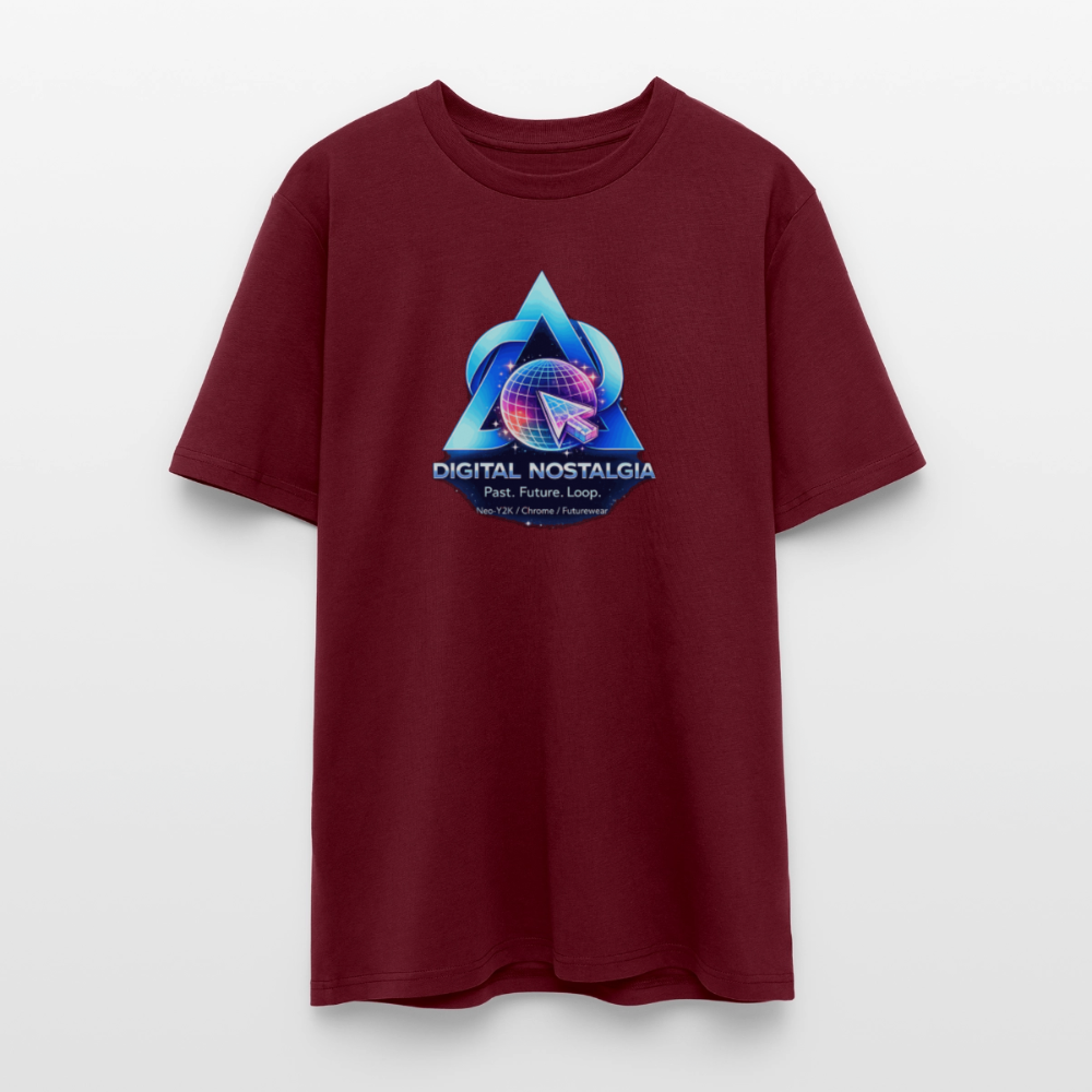 Organic T-Shirt - Eternal Quantum Era - burgundy