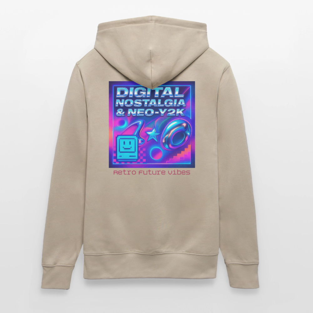 Organic Hoody - Digital Nostalgia - beige