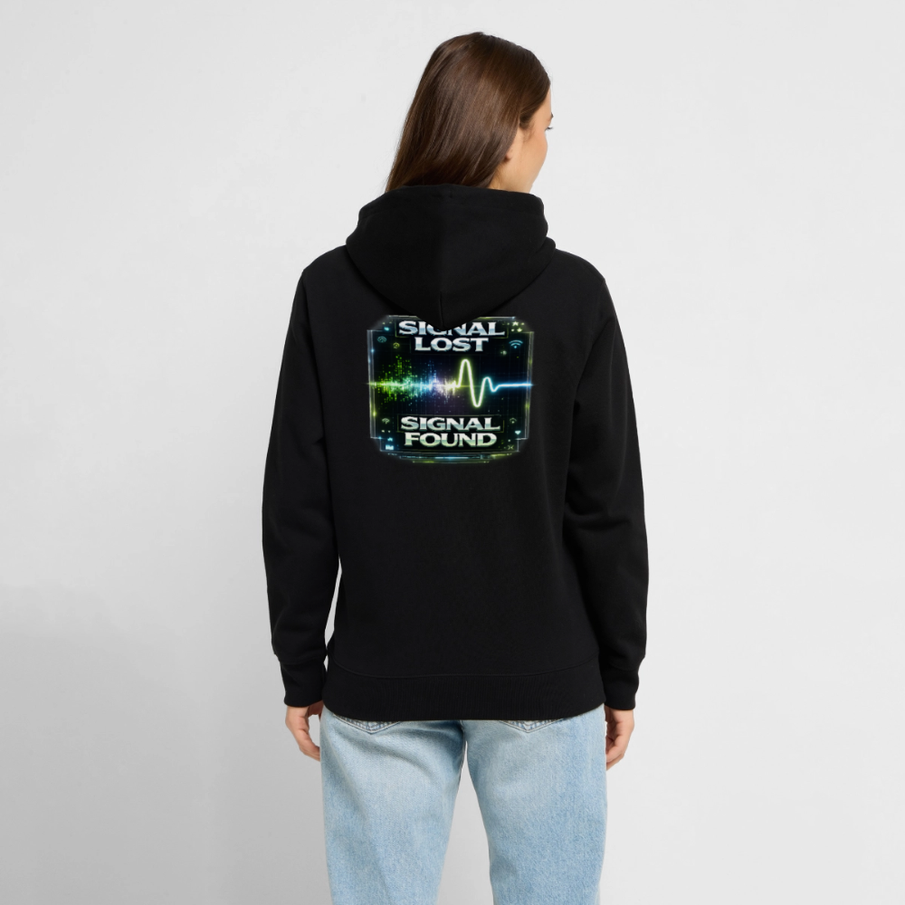 Organic Hoody - Signal Restored - black