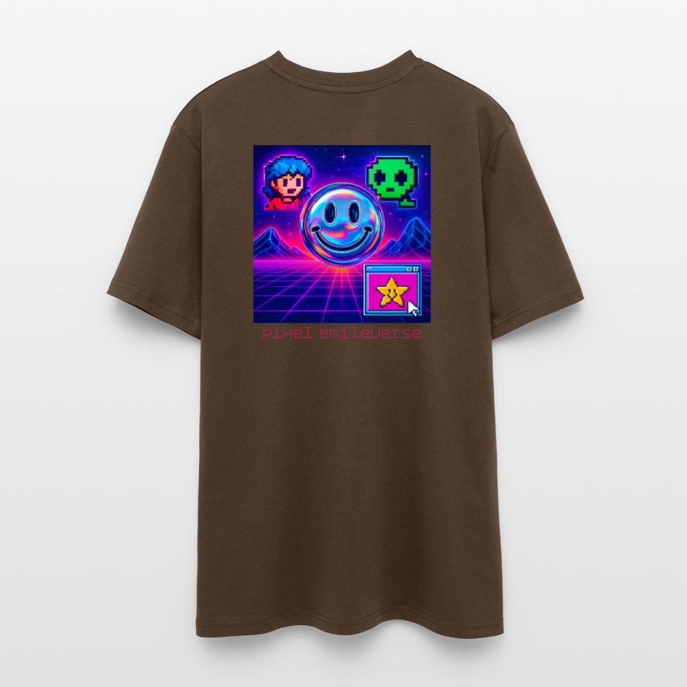 Organic T-Shirt - Retro Arcade Dream - mocha