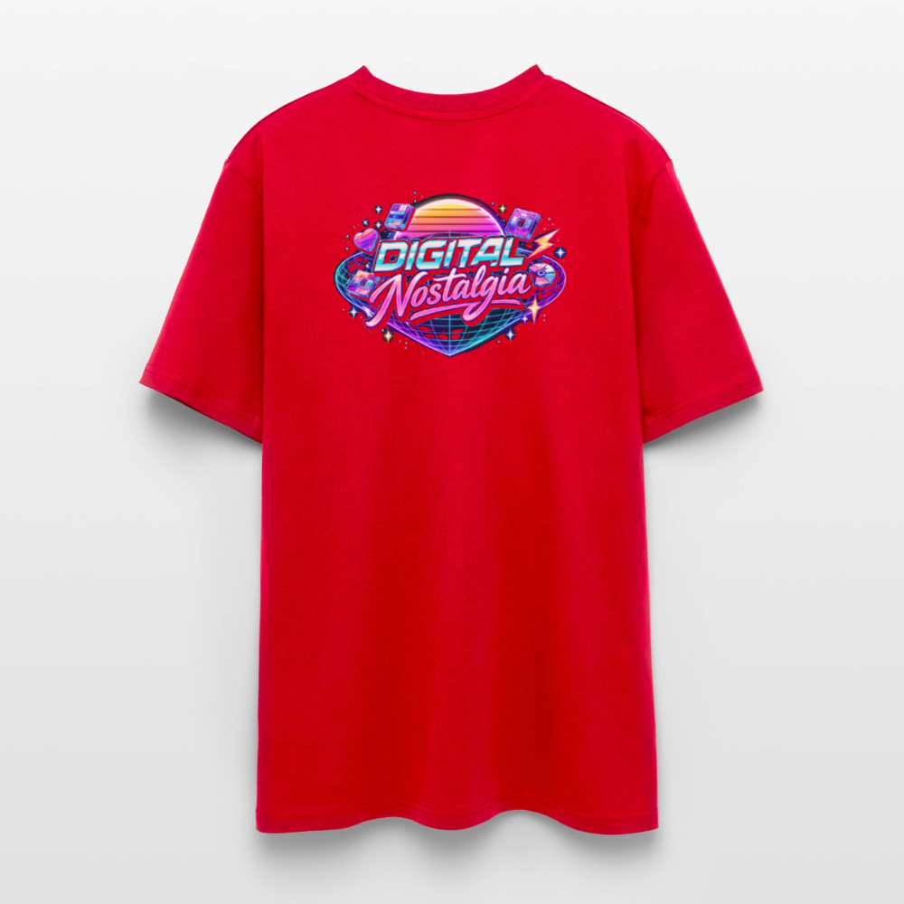 Organic T-Shirt - Retro Future Wave - red