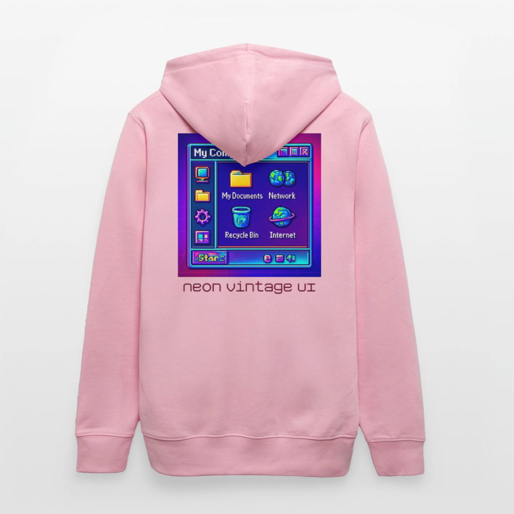 Organic Hoody - Retro Desktop - cotton pink