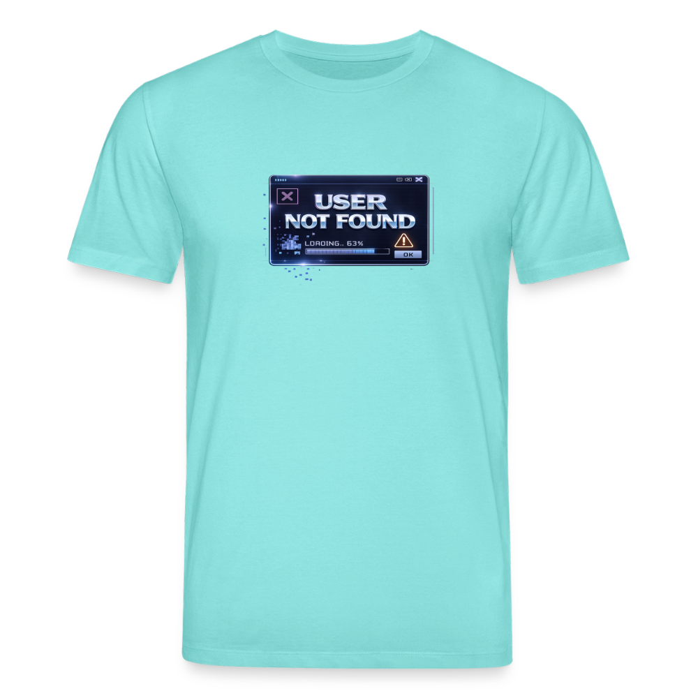 Organic T-Shirt - User Not Found - pool blue