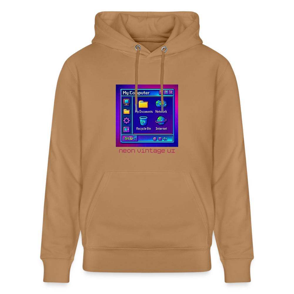 Organic Hoody - Retro Desktop - latte