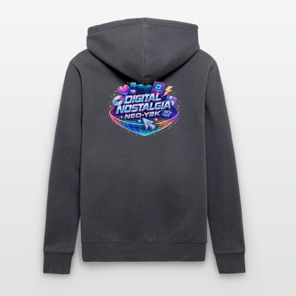 Organic Hoody - Neo Y2K Revival - indigo blue