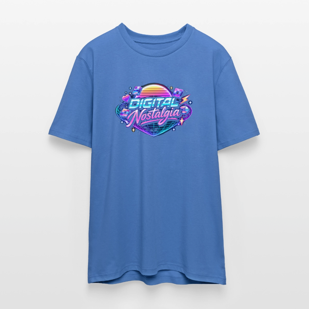 Organic T-Shirt - Retro Future Wave - mindful blue