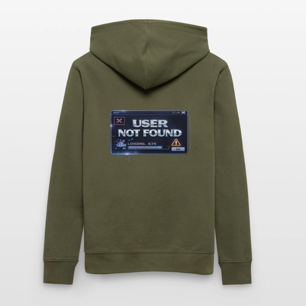 Organic Hoody - User Not Found - khaki green