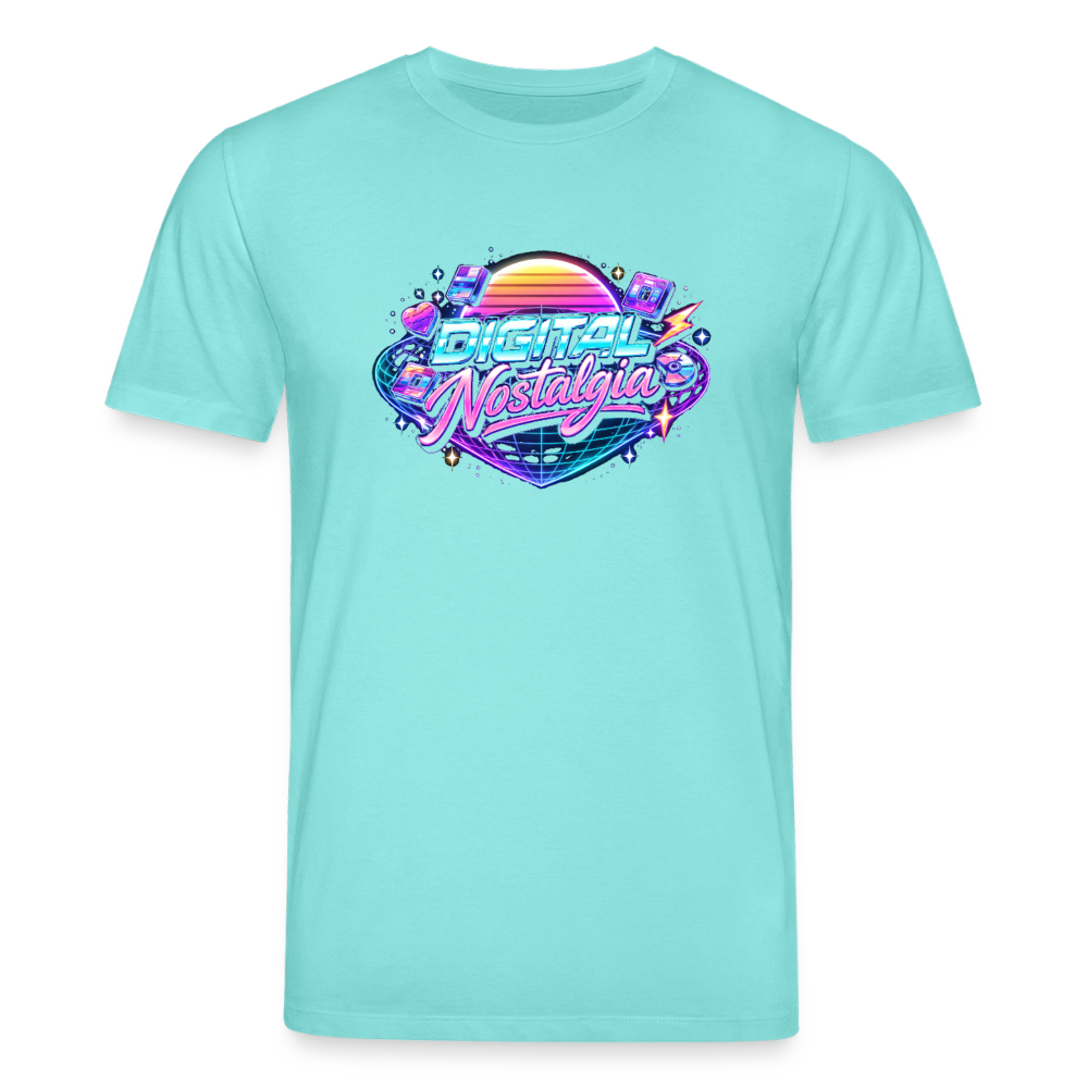 Organic T-Shirt - Retro Future Wave - pool blue
