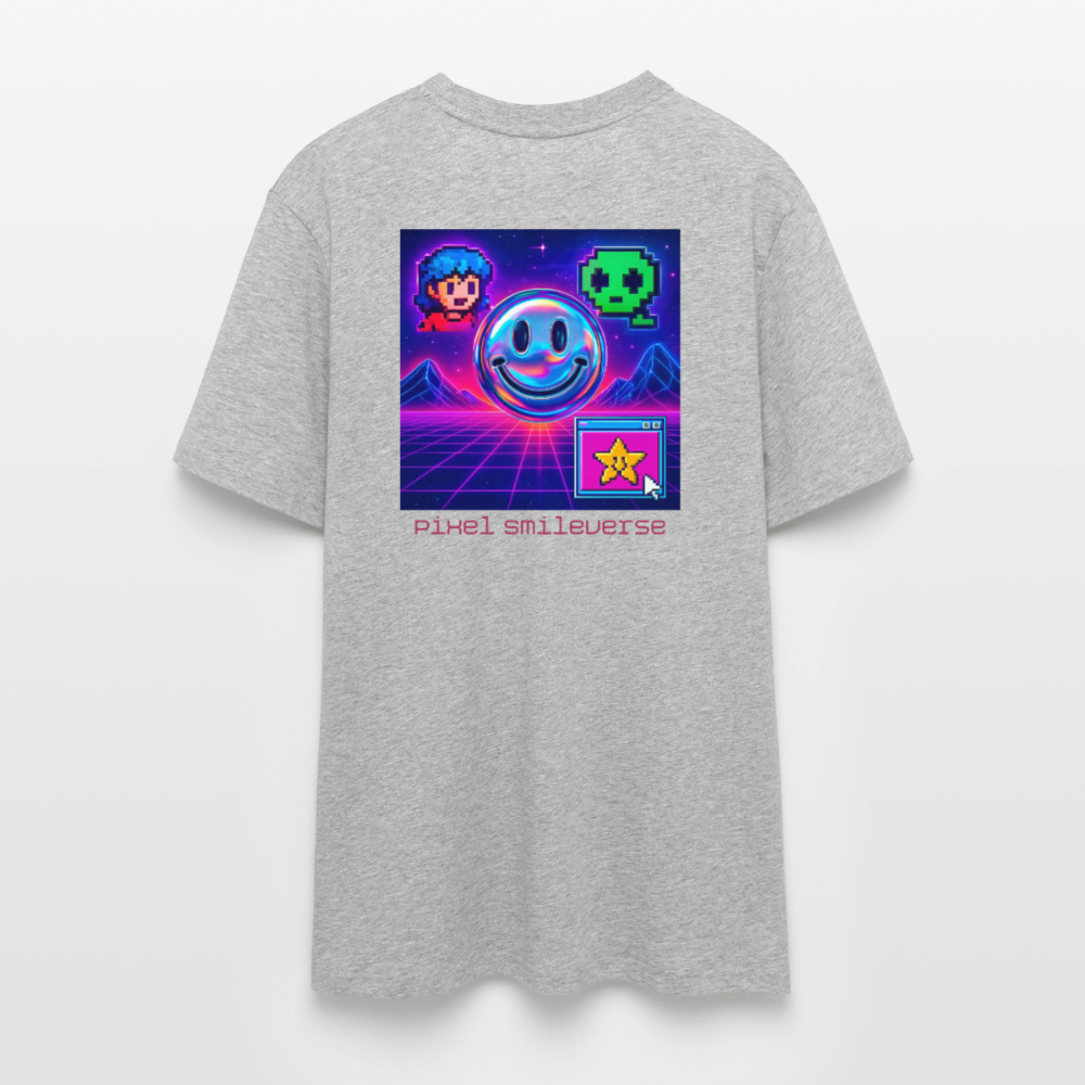 Organic T-Shirt - Retro Arcade Dream - heather grey