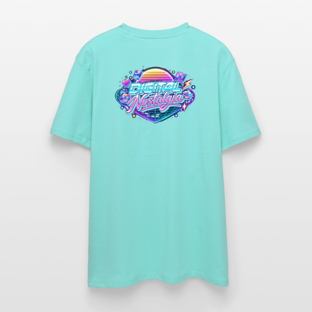 Organic T-Shirt - Retro Future Wave - pool blue