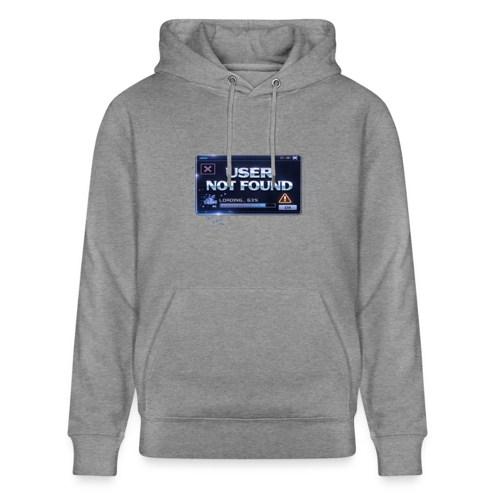 Organic Hoody - User Not Found - slub heather grey