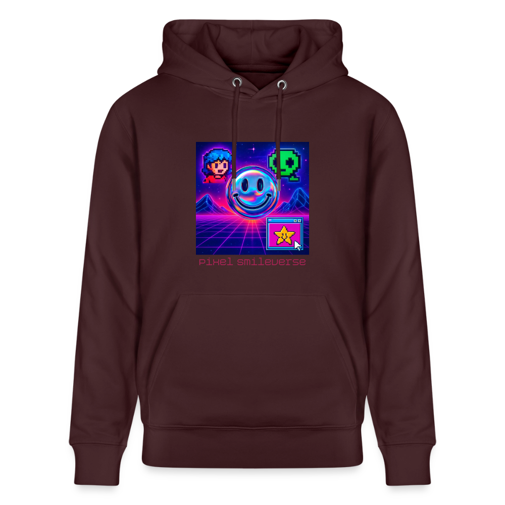 Organic Hoody - Retro Arcade Dream - maroon