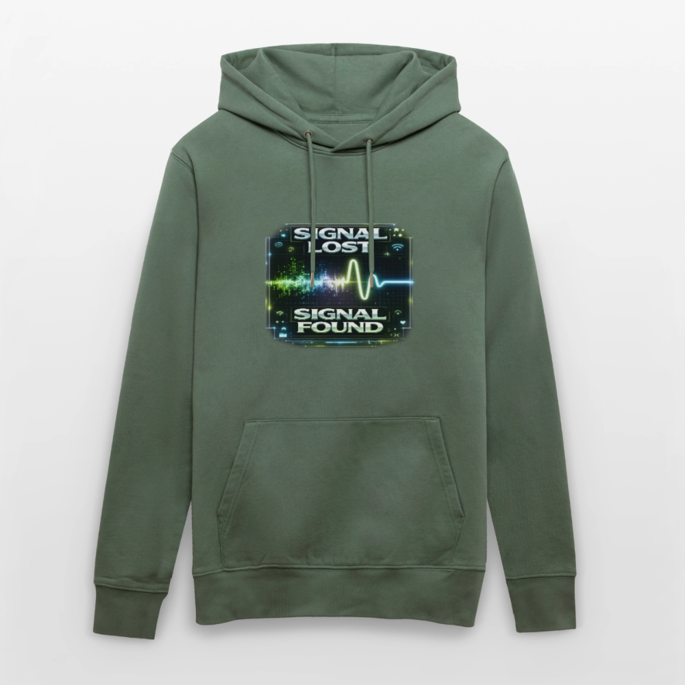Organic Hoody - Signal Restored - cypress green