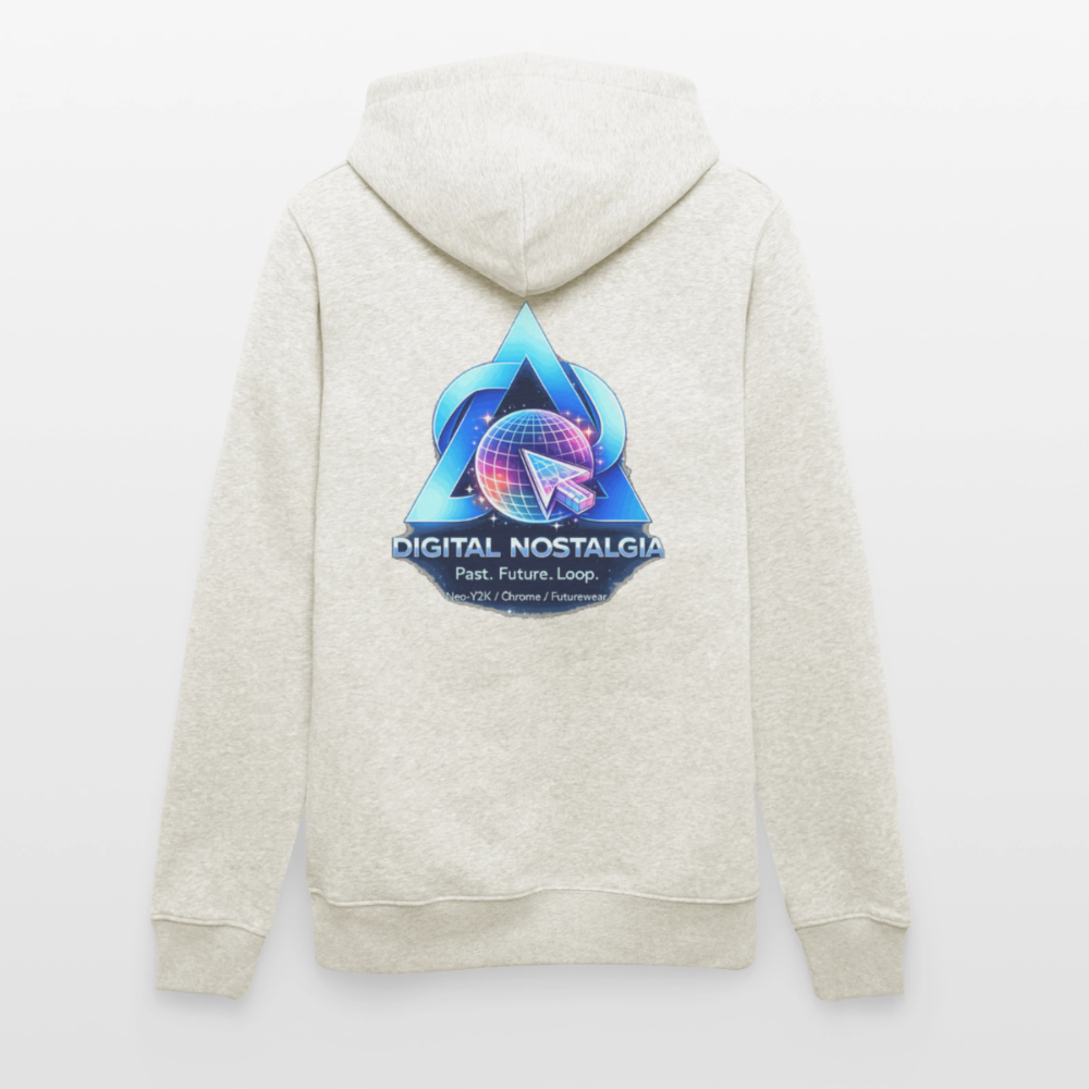 Organic Hoody - Eternal Quantum Era - heather oatmeal