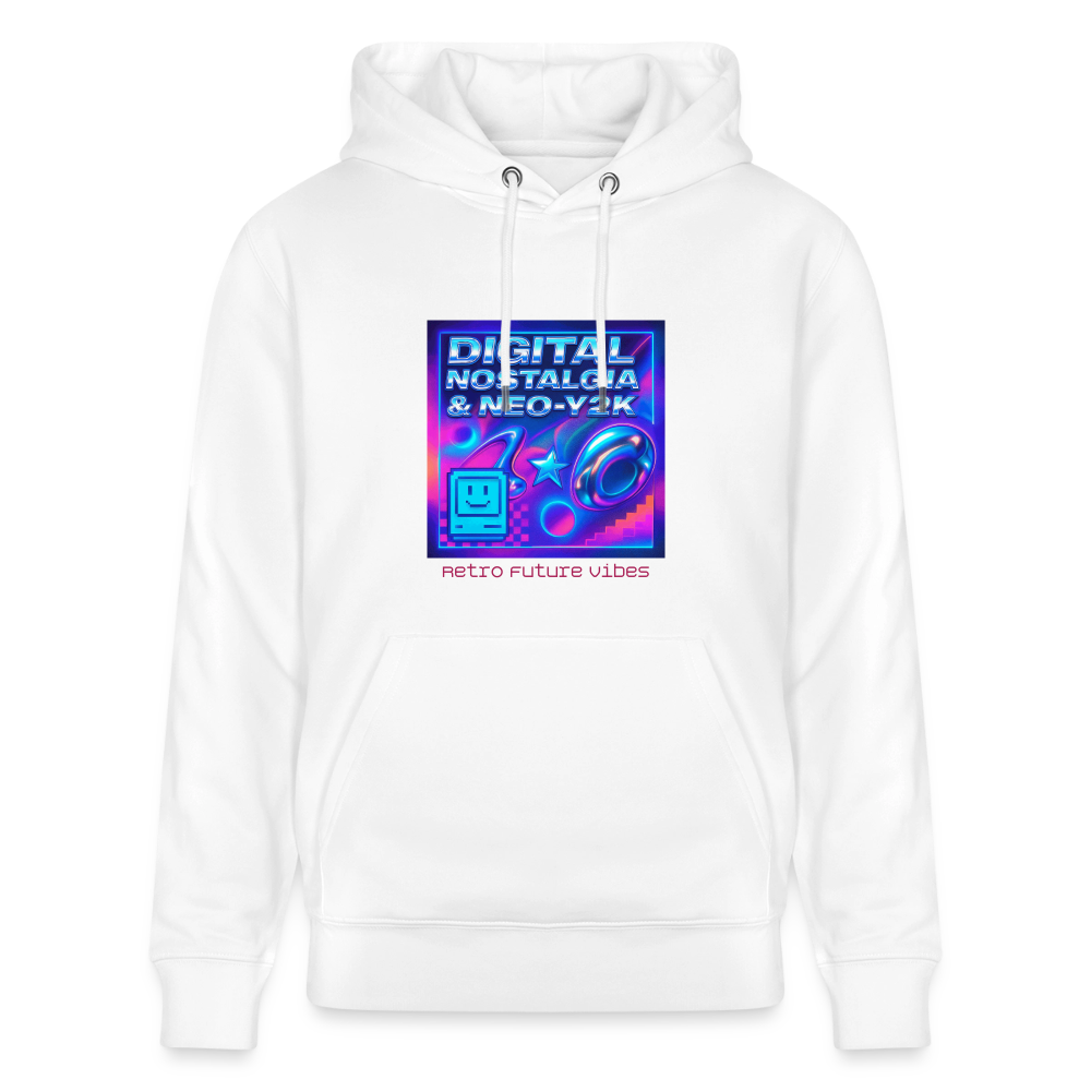 Organic Hoody - Digital Nostalgia - white