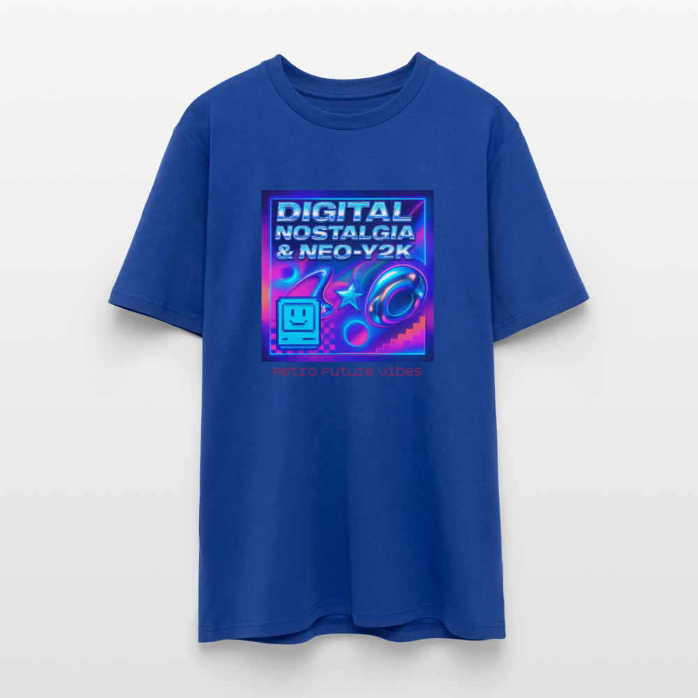 Organic T-Shirt - Digital Nostalgia - majorelle blue
