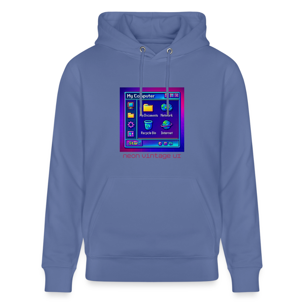 Organic Hoody - Retro Desktop - bright blue