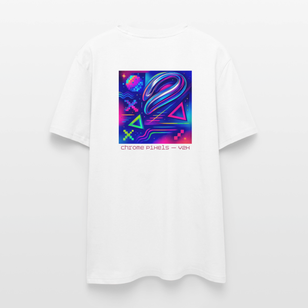 Organic T-Shirt - Neon Geometrics - white