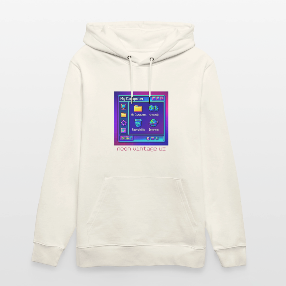 Organic Hoody - Retro Desktop - natural white