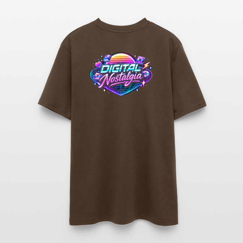 Organic T-Shirt - Retro Future Wave - mocha