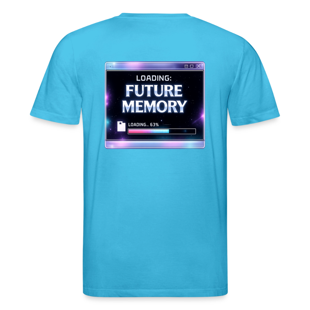 Organic T-Shirt - Future Memory - aqua blue