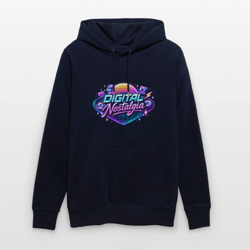 Organic Hoody - Retro Future Wave - navy