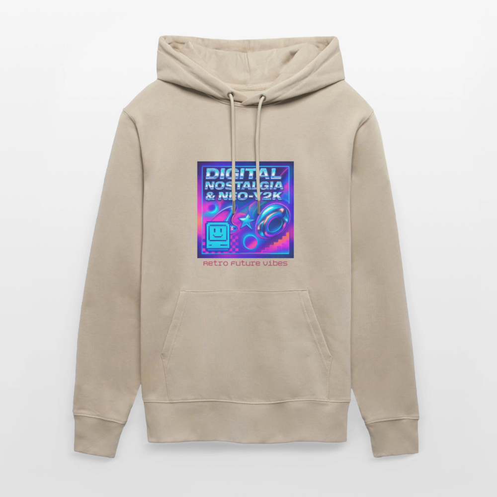 Organic Hoody - Digital Nostalgia - beige