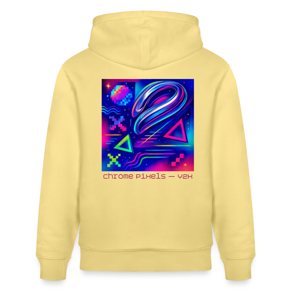 Organic Hoody - Neon Geometrics - viva yellow 