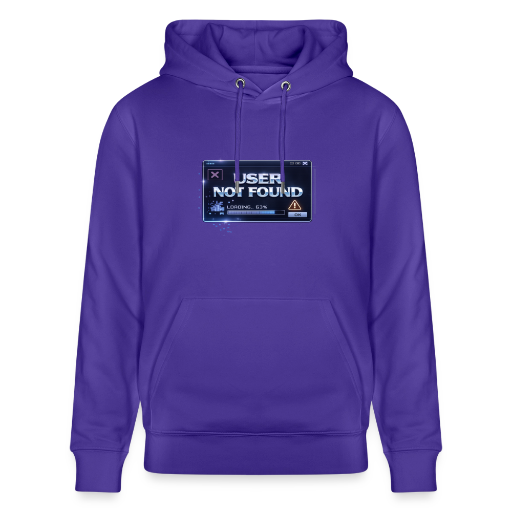 Organic Hoody - User Not Found - purple love 
