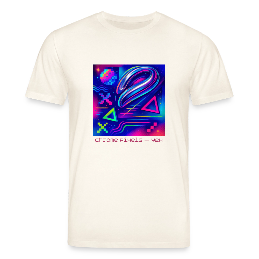 Organic T-Shirt - Neon Geometrics - natural white