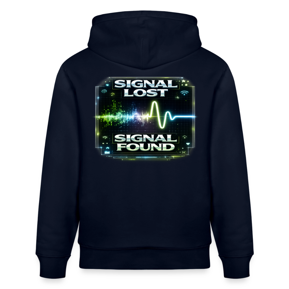 Organic Hoody - Signal Restored - navy