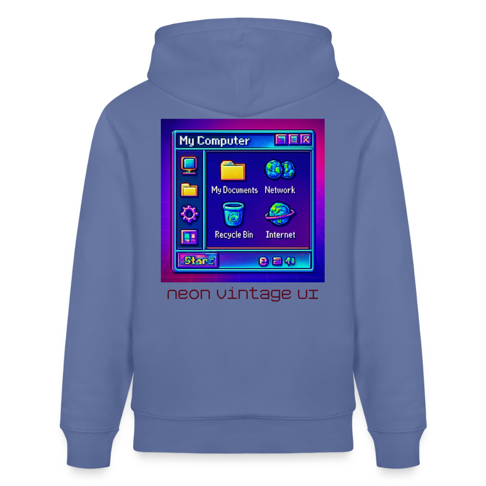 Organic Hoody - Retro Desktop - bright blue