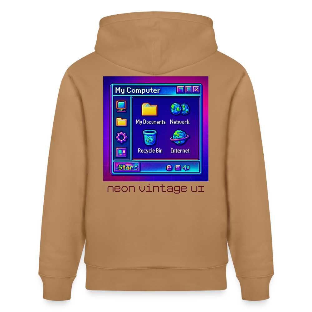 Organic Hoody - Retro Desktop - latte
