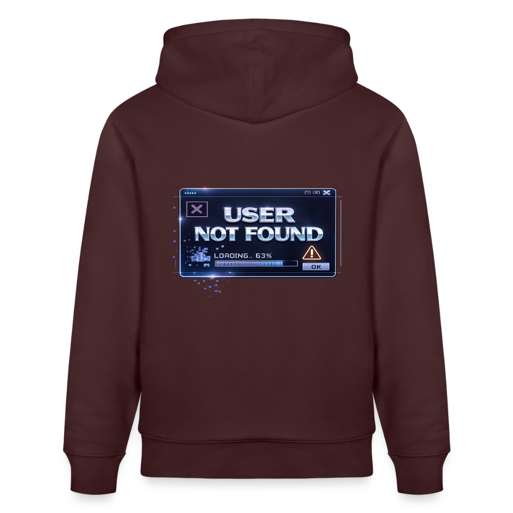 Organic Hoody - User Not Found - maroon