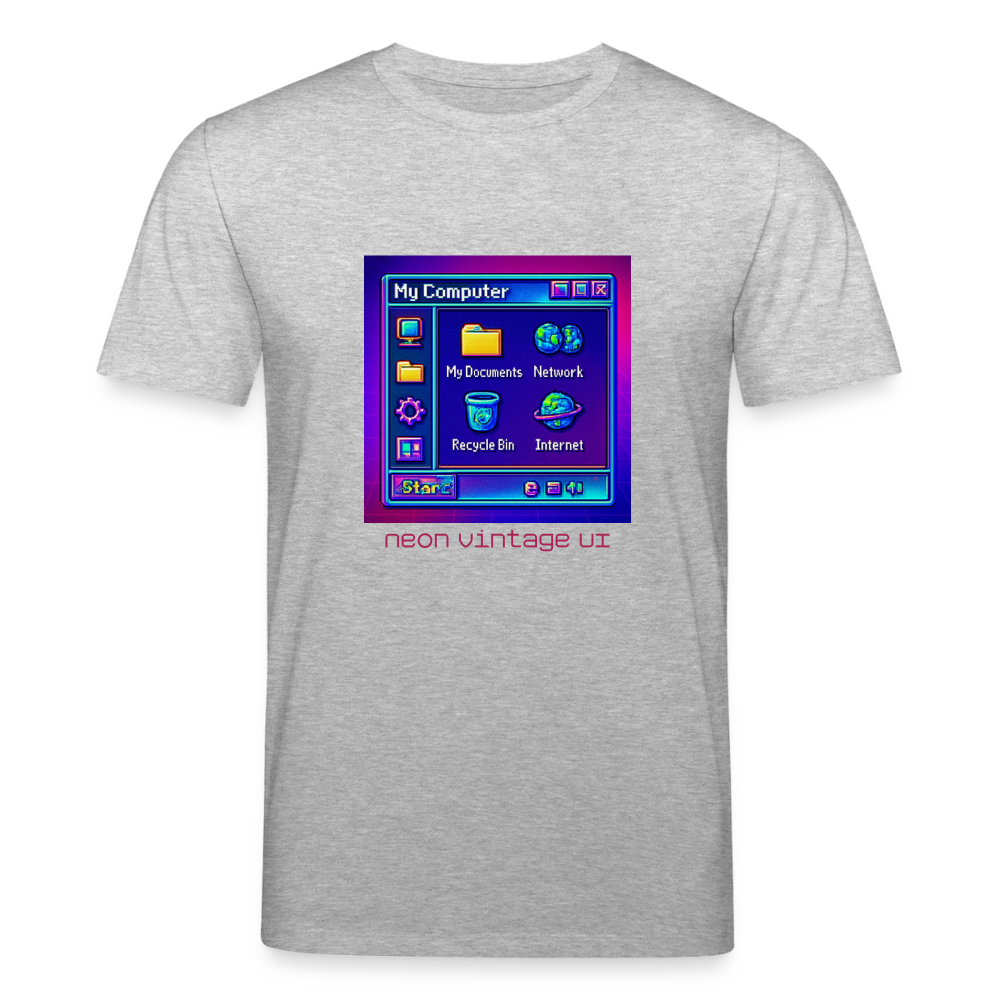 Organic T-Shirt - Retro Desktop - heather grey