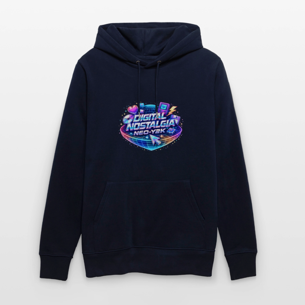 Organic Hoody - Neo Y2K Revival - navy