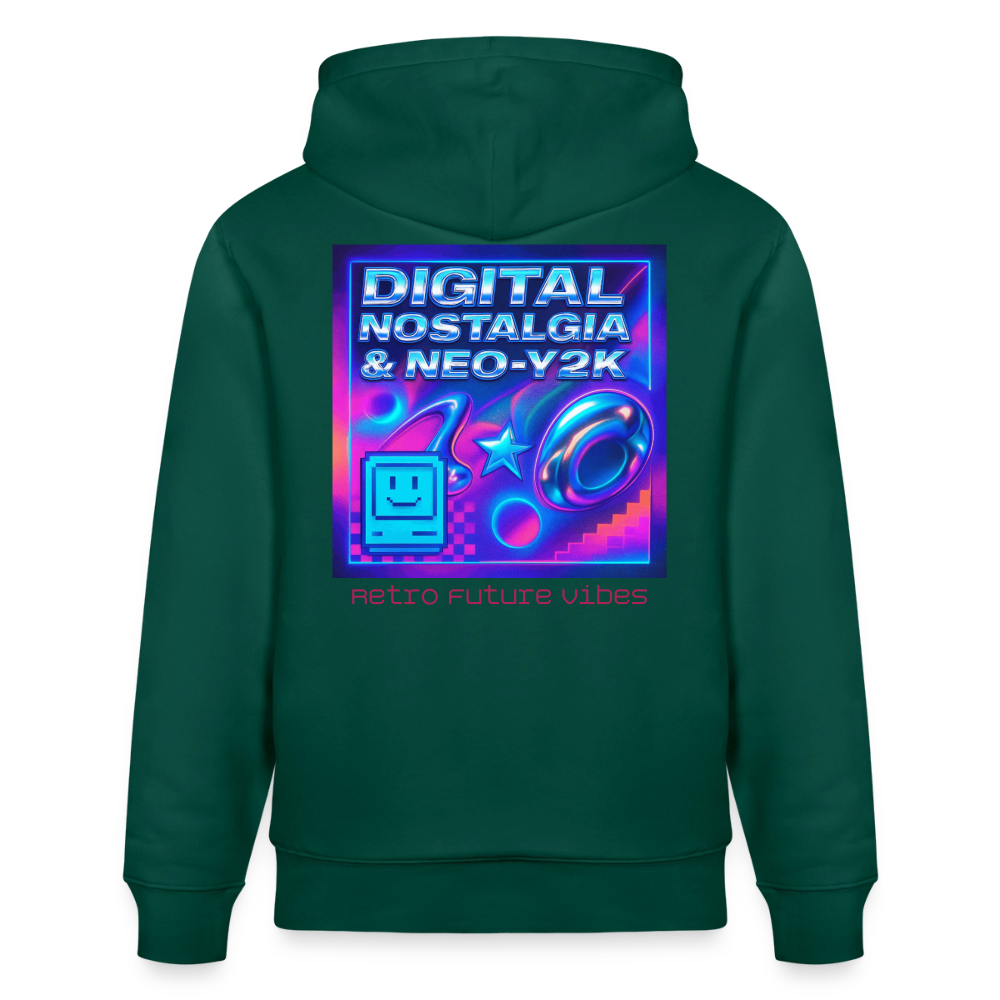 Organic Hoody - Digital Nostalgia - forest